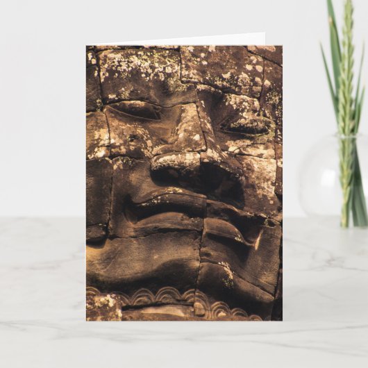 Buddha-Totem Angkor Wat Grußkarte (Vorderseite)