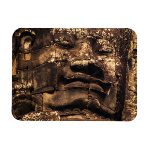 Buddha-Totem Angkor Wat Magnet – abgerundetes Rech