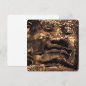 Buddha Totem Angkor Wat Square Card (Vorne/Hinten)