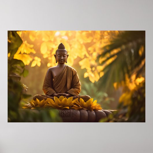 Buddha Tranquil Friedlich Nature Serene Poster (Vorne)