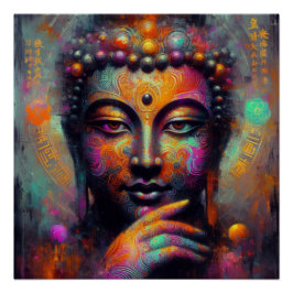BUDDHA TRANSCENDENTAL ART #3 POSTER