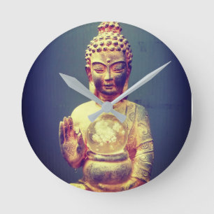 Buddha-Uhr Runde Wanduhr