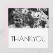 BUDDHA UND BLUME DANKIE FLACHKARTE DANKESKARTE (Vorne/Hinten)