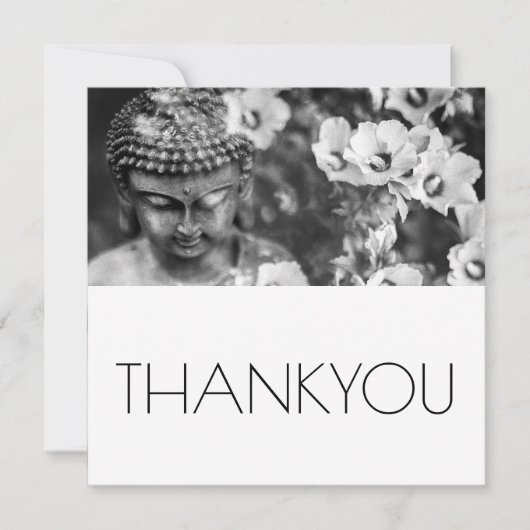 BUDDHA UND BLUME DANKIE FLACHKARTE DANKESKARTE (Vorderseite)