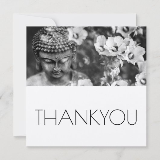 BUDDHA UND BLUME DANKIE FLACHKARTE DANKESKARTE (Vorderseite)