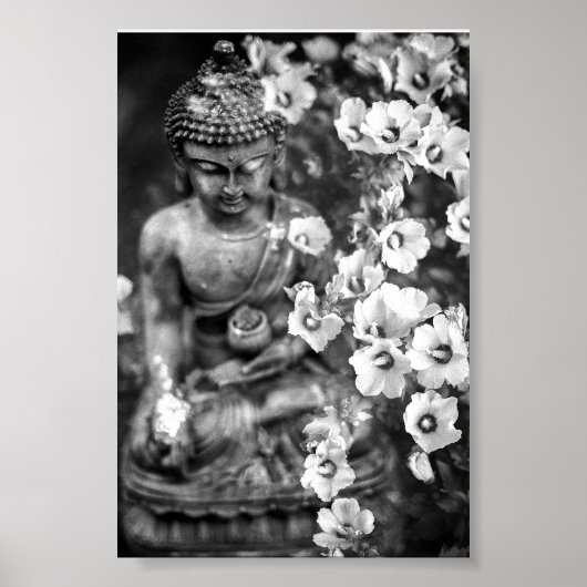 BUDDHA UND BLUME FOTOGRAFISCHER POSTER (Vorne)