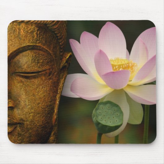 Buddha und Blume Mousepad (Vorne)