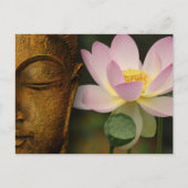Buddha und Blume Postkarte (Vorderseite)