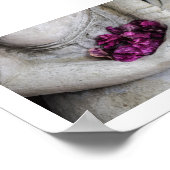 BUDDHA UND BLUME STATUE POSTER (Ecke)