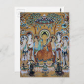 Buddha und Bodhisattvas Dunhuang Mogao Höhlen Kuns Postkarte (Vorne/Hinten)