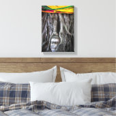 Buddha und der Baumbuddhismus Thailand Fotografie Leinwanddruck (Insitu (Schlafzimmer))