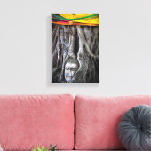 Buddha und der Baumbuddhismus Thailand Fotografie Leinwanddruck (Insitu (Wohnzimmer))