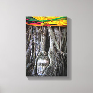 Buddha und der Baumbuddhismus Thailand Fotografie Leinwanddruck