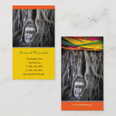 Buddha und der Baumbuddhismus Thailand Fotografie Visitenkarte (Vorne/Hinten)