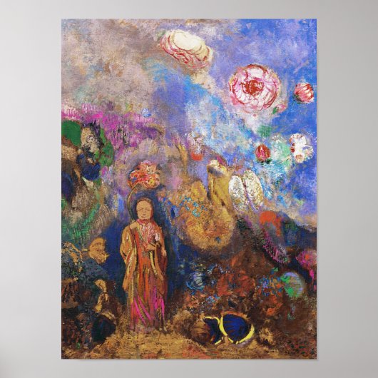 Buddha und die Blume - Plakatdruck von Redon Poster (Vorne)