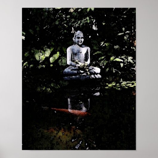 Buddha und Koi Poster lächeln (Vorne)