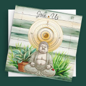 Buddha und Ladybug mit gepolsterten Pflanze Einladung