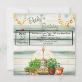 Buddha und Ladybug mit gepolsterten Pflanze Einladung (Rückseite)