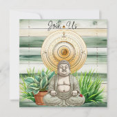 Buddha und Ladybug mit gepolsterten Pflanze Einladung (Vorderseite)