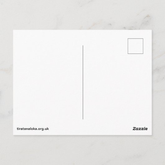 Buddha und Postkarten (Rückseite)