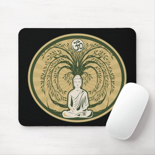 Buddha unter dem Bodhi Baum Mousepad (Mit Mouse)