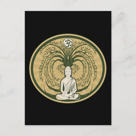 Buddha unter dem Bodhi-Baum Postkarte (Vorderseite)
