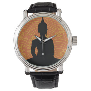 Buddha vermitteln armbanduhr