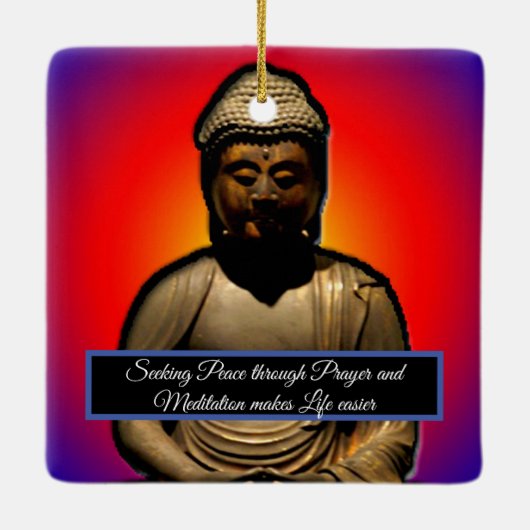 Buddha vermitteln keramikornament (Rückseite)