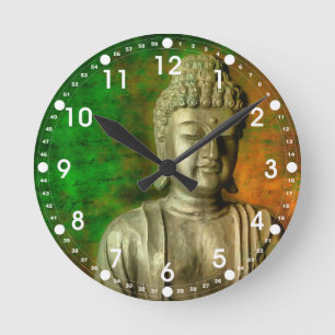 Buddha-Verstand Runde Wanduhr