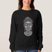 Buddha Vintag, Buddhismus Meditation Sweatshirt (Vorderseite)
