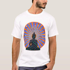 Buddha vor einem Symbolrad T-Shirt