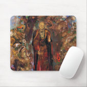 Buddha Walking zwischen den Blume Mousepad (Mit Mouse)