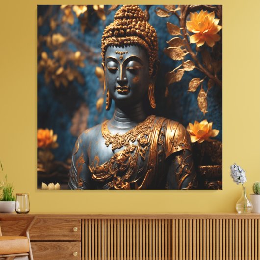 Buddha Wall Art Canvas Print 5 Leinwanddruck (Insitu (Wohnzimmer))