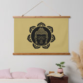 Buddha Wall Art Decor Chakra Dekor Wandteppich Mit Holzrahmen (Schlafzimmer)