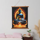 Buddha Wandteppich Mit Holzrahmen (Schlafzimmer)