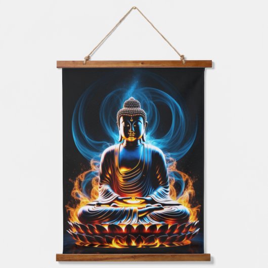 Buddha Wandteppich Mit Holzrahmen (Vorderseite)