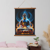 Buddha Wandteppich Mit Holzrahmen (Schlafzimmer)