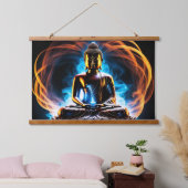 Buddha Wandteppich Mit Holzrahmen (Schlafzimmer)