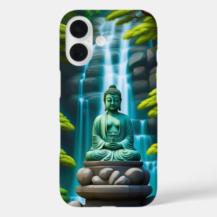 Buddha Wasserfall iPhone 16 Hülle