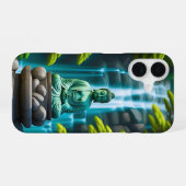 Buddha Wasserfall iPhone 16 Hülle (Rückseite (Horizontal))