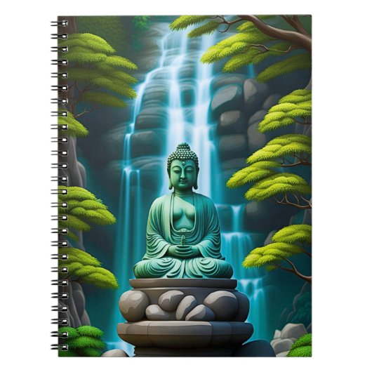 Buddha-Wasserfall Notizblock (Vorderseite)