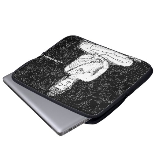 Buddha Wat Pho Temple Bangkok Thailand B&W Laptopschutzhülle (Vorne Knopf)