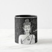 Buddha Wat Pho Temple Bangkok Thailand B&W Tasse (Zentrum)