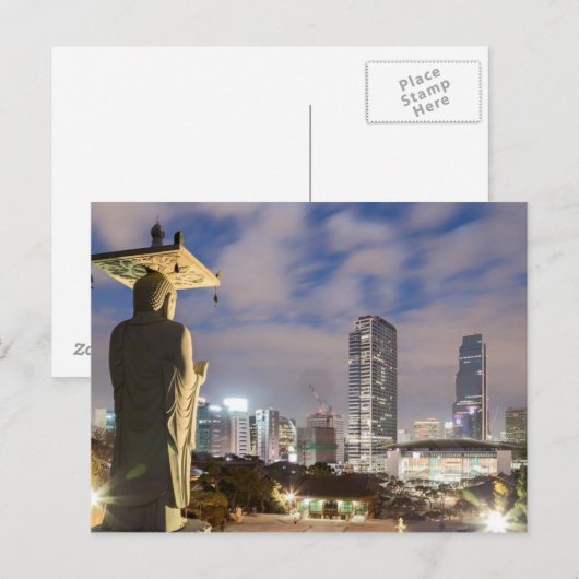Buddha Watching Seoul Postkarte (Vorne/Hinten)
