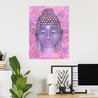 Buddha Watercolor-Malerei Poster