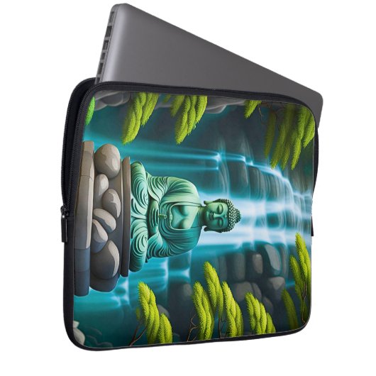 Buddha Waterfall Laptopschutzhülle (Vorne Rechts)