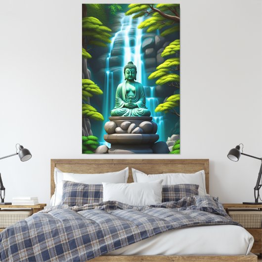 Buddha Waterfall Leinwanddruck (Insitu (Schlafzimmer))