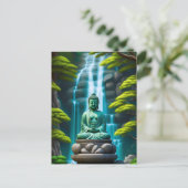 Buddha Waterfall Postkarte (Stehend Vorderseite)