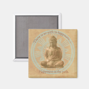 Buddha - Weg zum Glück Mandala Magnet