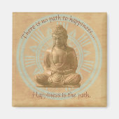 Buddha - Weg zum Glück Mandala Magnet (Vorne)